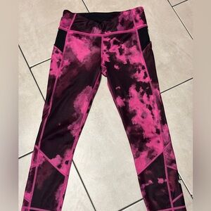 Lululemon Pace Rival Crop Legging Blooming Pixie Raspberry Black  Size 4